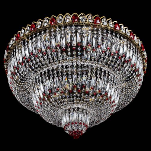 Люстра Водопад Обтикон №15 под бронзу красная в Кирове Гусь Хрустальный