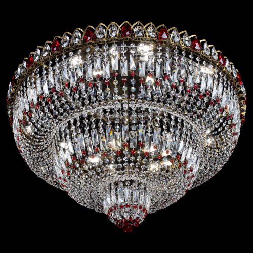Люстра Водопад Обтикон №15 под бронзу красная в Кирове Гусь Хрустальный
