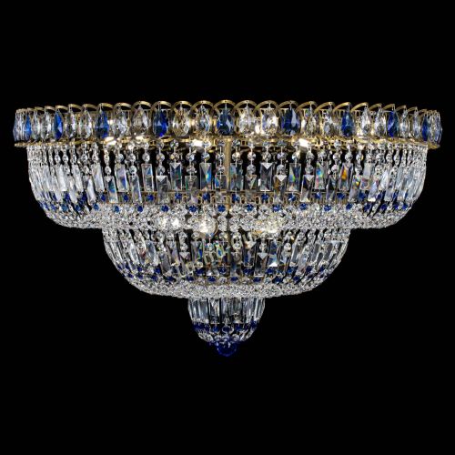 Люстра Водопад Обтикон №15 под бронзу синяя в Кирове Гусь Хрустальный