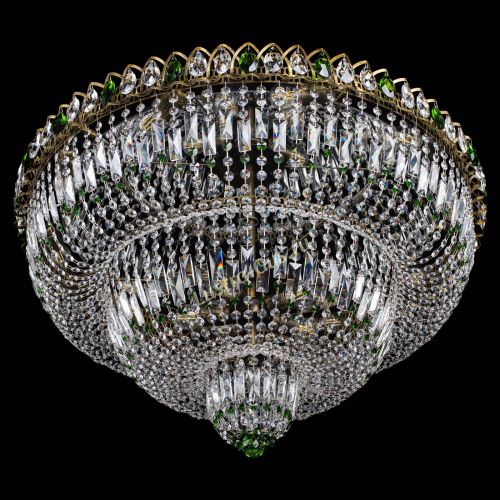 Люстра Водопад Обтикон №15 под бронзу зеленая в Кирове Гусь Хрустальный