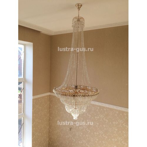 Люстра Водопад с подвесом 1000 мм в Кирове Гусь Хрустальный