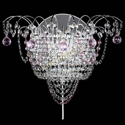 Бра Агата №3 розовая в Кирове Гусь Хрустальный