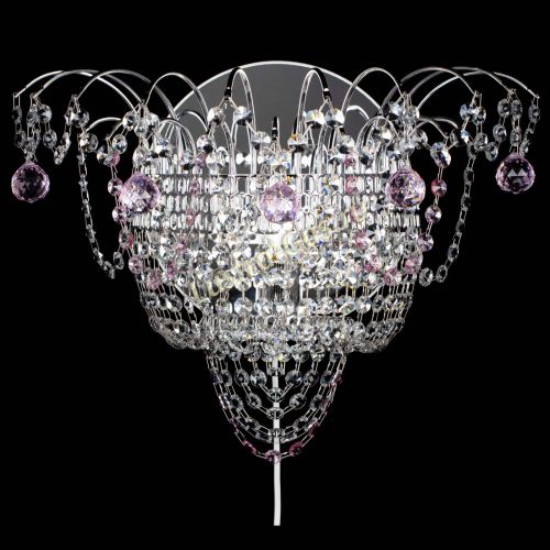 Бра Агата №3 розовая в Кирове Гусь Хрустальный