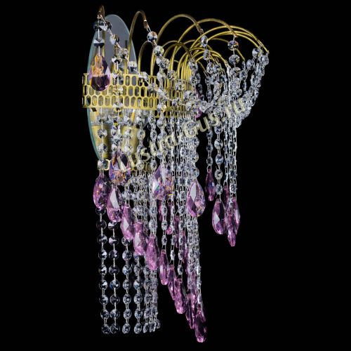 Бра Агата №4 под бронзу Розовая в Кирове Гусь Хрустальный