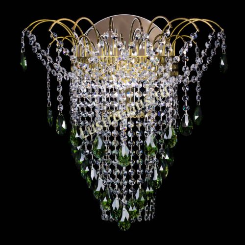 Бра Агата №4 под бронзу Зеленая в Кирове Гусь Хрустальный