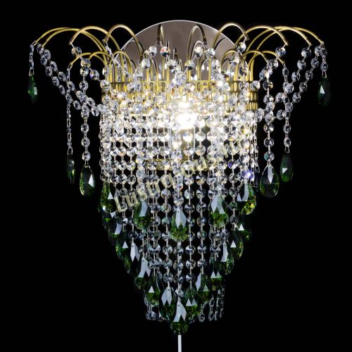 Бра Агата №4 под бронзу Зеленая в Кирове Гусь Хрустальный