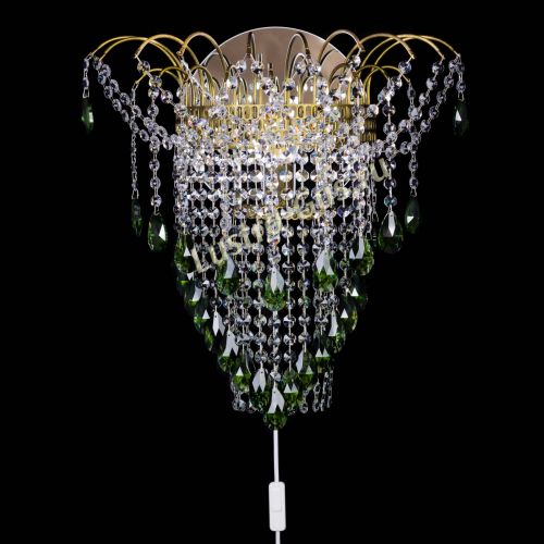 Бра Агата №4 под бронзу Зеленая в Кирове Гусь Хрустальный