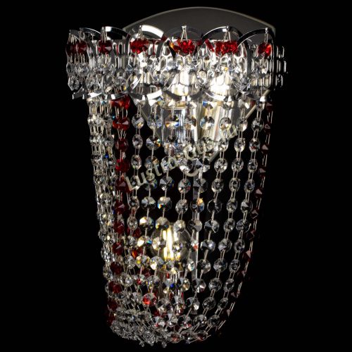 Бра Астра ажур №2 красная в Кирове Гусь Хрустальный