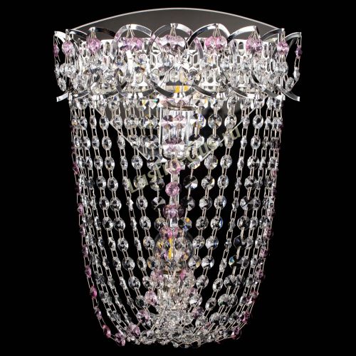 Бра Астра ажур №2 розовая в Кирове Гусь Хрустальный