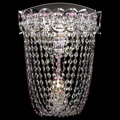 Бра Астра ажур №2 розовая в Кирове Гусь Хрустальный