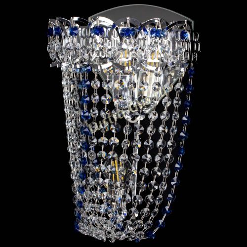 Бра Астра ажур №2 синяя в Кирове Гусь Хрустальный