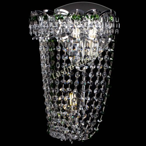 Бра Астра ажур №2 зеленая в Кирове Гусь Хрустальный