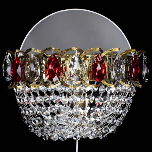 Бра Астра ажур под бронзу красная в Кирове Гусь Хрустальный