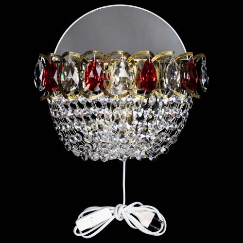 Бра Астра ажур под бронзу красная в Кирове Гусь Хрустальный