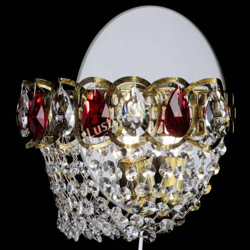 Бра Астра ажур под бронзу красная в Кирове Гусь Хрустальный