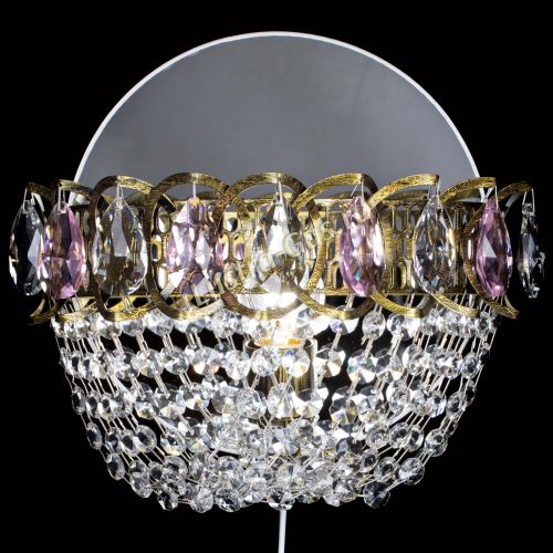 Бра Астра ажур под бронзу розовая в Кирове Гусь Хрустальный