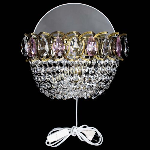 Бра Астра ажур под бронзу розовая в Кирове Гусь Хрустальный