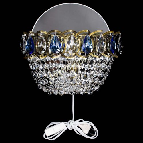 Бра Астра ажур под бронзу синяя в Кирове Гусь Хрустальный