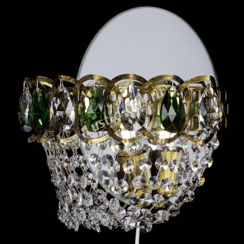 Бра Астра ажур под бронзу зеленая в Кирове Гусь Хрустальный