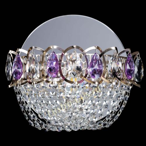 Бра Астра ажур фиолетовая в Кирове Гусь Хрустальный