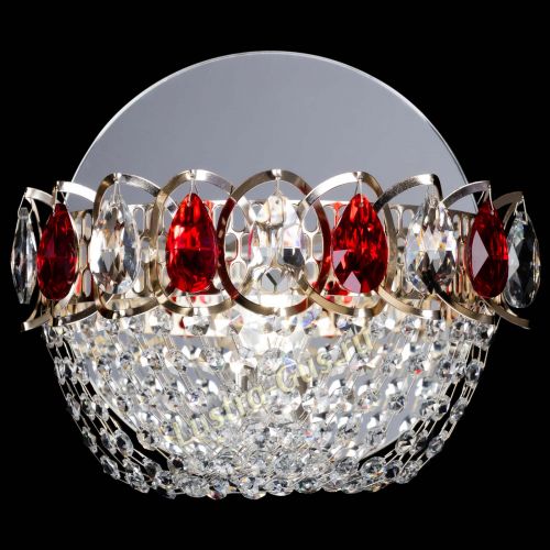 Бра Астра ажур красная в Кирове Гусь Хрустальный