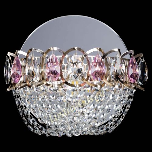 Бра Астра ажур розовая в Кирове Гусь Хрустальный