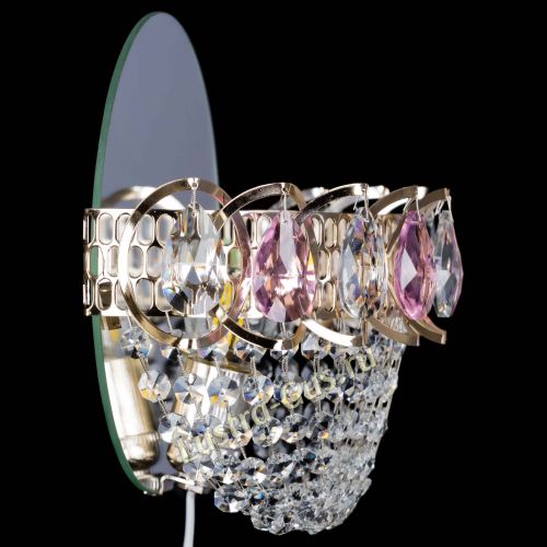 Бра Астра ажур розовая в Кирове Гусь Хрустальный