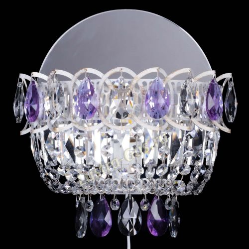 Бра Астра Фиолетовая белая в Кирове Гусь Хрустальный