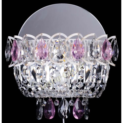 Бра Астра Розовая белая в Кирове Гусь Хрустальный