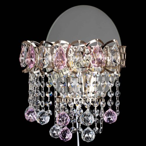 Бра Астра Капель шар 30 Розовая в Кирове Гусь Хрустальный