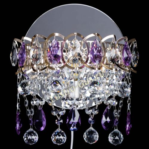 Бра Астра Паутинка фиолетовая в Кирове Гусь Хрустальный