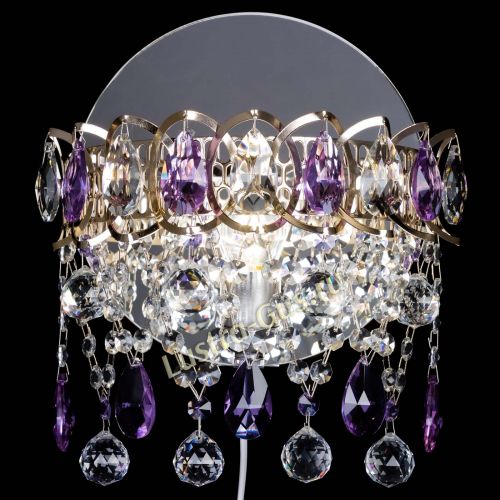 Бра Астра Паутинка фиолетовая в Кирове Гусь Хрустальный