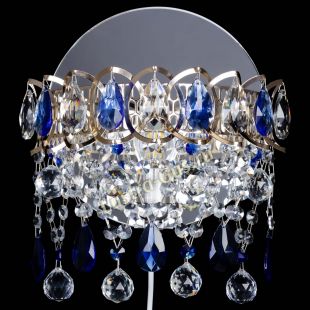 Бра из хрусталя Астра Паутинка синяя