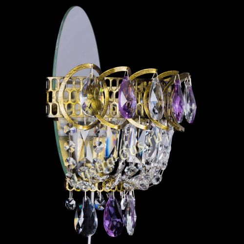 Бра Астра Фиолетовая под бронзу в Кирове Гусь Хрустальный