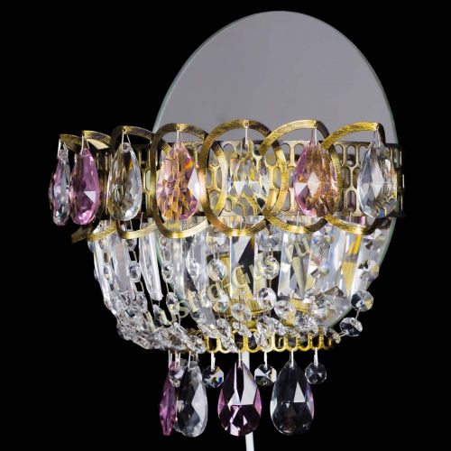 Бра Астра Розовая под бронзу в Кирове Гусь Хрустальный