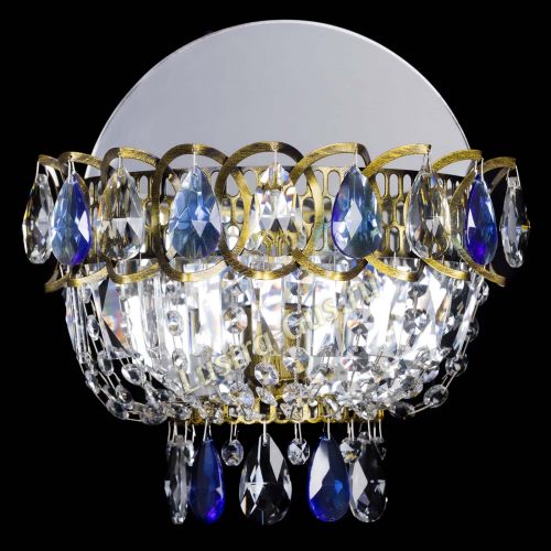 Бра Астра Синяя под бронзу в Кирове Гусь Хрустальный