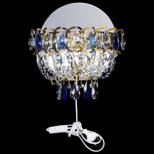 Бра Астра Синяя под бронзу в Кирове Гусь Хрустальный