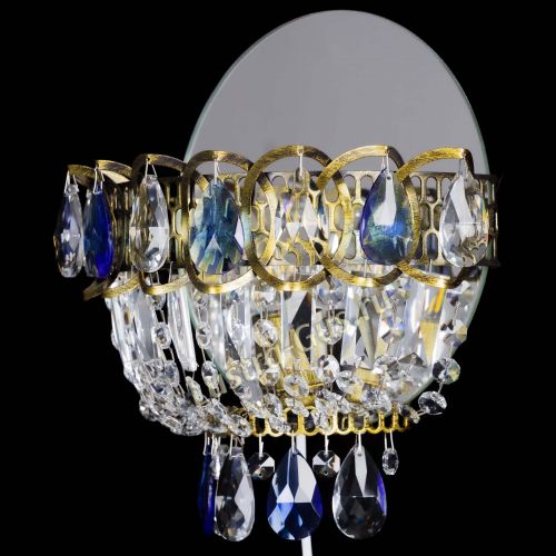 Бра Астра Синяя под бронзу в Кирове Гусь Хрустальный