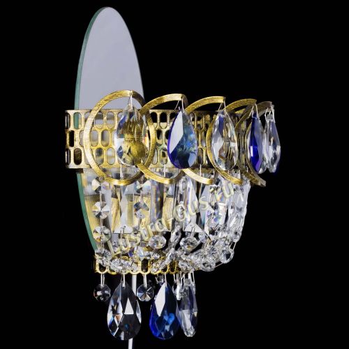 Бра Астра Синяя под бронзу в Кирове Гусь Хрустальный