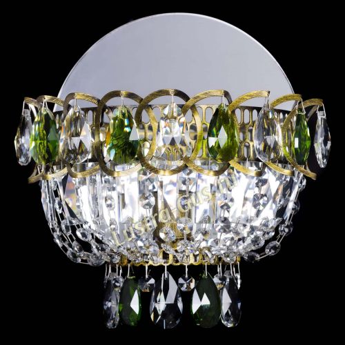 Бра Астра Зеленая под бронзу в Кирове Гусь Хрустальный