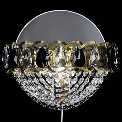 Бра Астра Сетка под бронзу Черная в Кирове Гусь Хрустальный