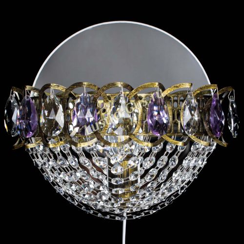 Бра Астра Сетка под бронзу Фиолетовая в Кирове Гусь Хрустальный