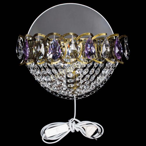 Бра Астра Сетка под бронзу Фиолетовая в Кирове Гусь Хрустальный