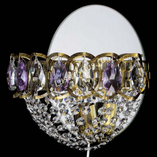 Бра Астра Сетка под бронзу Фиолетовая в Кирове Гусь Хрустальный