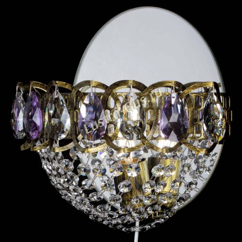 Бра Астра Сетка под бронзу Фиолетовая в Кирове Гусь Хрустальный