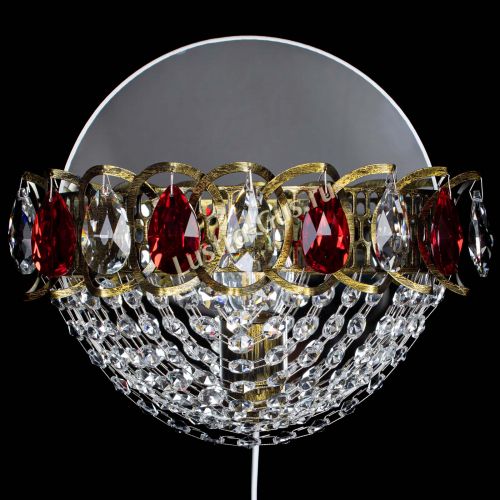 Бра Астра Сетка под бронзу Красная в Кирове Гусь Хрустальный