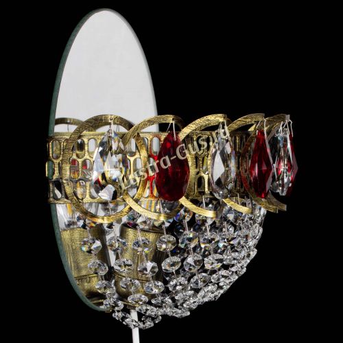 Бра Астра Сетка под бронзу Красная в Кирове Гусь Хрустальный