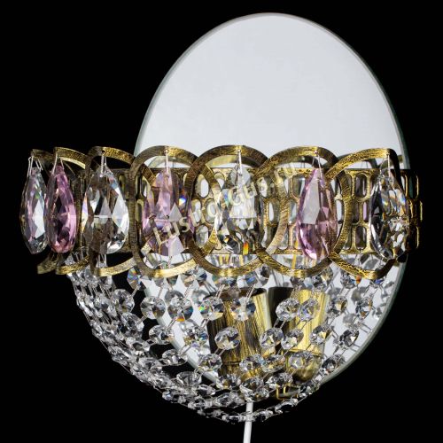 Бра Астра Сетка под бронзу Розовая в Кирове Гусь Хрустальный