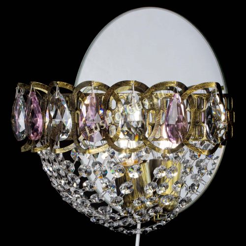 Бра Астра Сетка под бронзу Розовая в Кирове Гусь Хрустальный