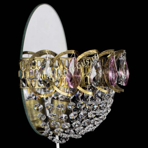 Бра Астра Сетка под бронзу Розовая в Кирове Гусь Хрустальный